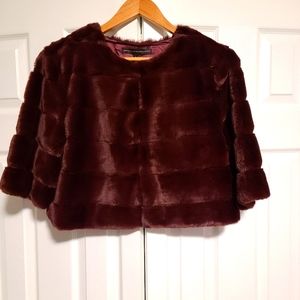 NWOT White House Black Market Faux-Fur Shrug